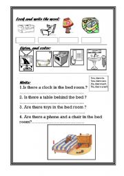 English worksheet: furniture