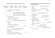 English worksheet: Present Simple, Present Continuous, Past Simple