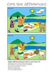 English Worksheet: Spot the differences 12