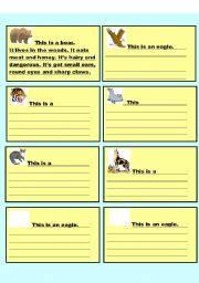 English Worksheet: Describing animals 2/2