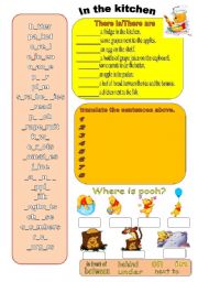 English Worksheet: inthe kitchen 