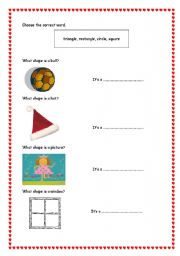 English worksheet: Shape