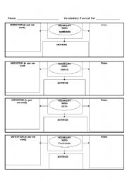 English Worksheet: Ecosystem Vocab Journal