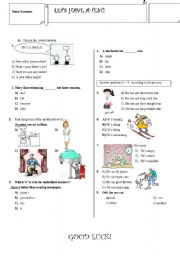 English Worksheet: A TEST FOR 6TH GRADE STUDENTS