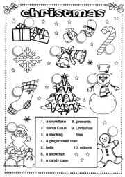 English Worksheet: Christmas