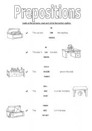 English Worksheet: Prepositions