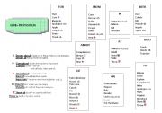 English worksheet: verbs + preposition