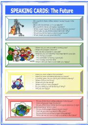 English Worksheet: Speaking Cards: the future (2 of 2)