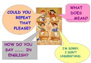 English Worksheet: CLASSROOM LANGUAGE