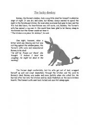 English Worksheet: the donky