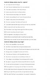 English Worksheet: too and enough