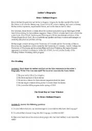 English worksheet: the dead boy at your window with activites