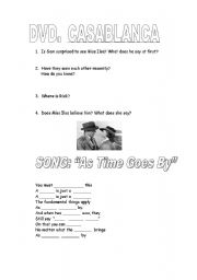English Worksheet: Casablanca movie