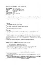 English worksheet: the red pony with activities and lesson plan