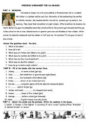 English Worksheet: JOBS AND SIMPLE PRESENT TENSE