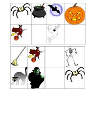 English worksheet: Halloween bingo