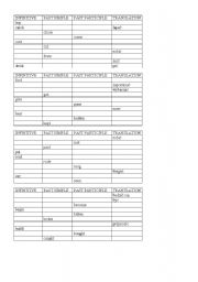 English worksheet: IRREGULAR VERBS