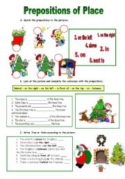 English Worksheet: Prepositions of place (13.11.09)
