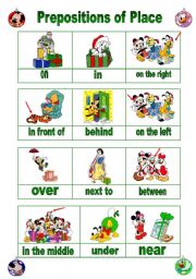 English Worksheet: Prepositions of place (13.11.09)
