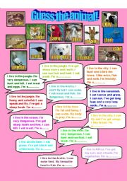 English Worksheet: Animals