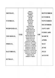 English worksheet: DATE