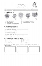 English Worksheet: test about present simple