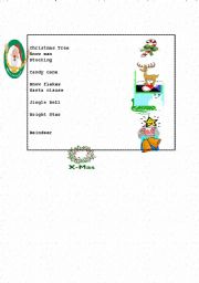 English worksheet: Christmas matching 