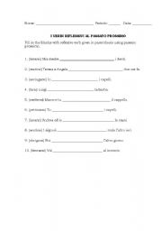 English worksheet: Italian