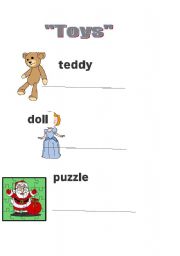 English worksheet: TOYS