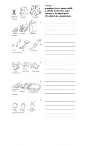 English Worksheet: comparatives and superlatives