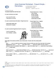 English Worksheet: simple present