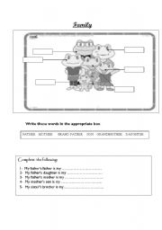 English worksheet: Family