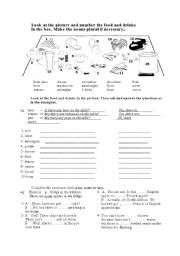 English Worksheet: is / are there