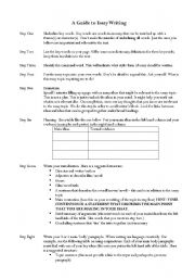 English worksheet: A guide to writing a text response