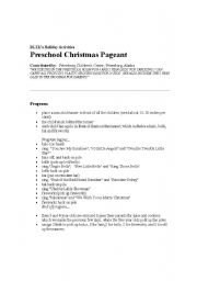 English Worksheet: christmas  play