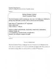 English Worksheet: comprehension advertisement
