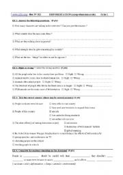 English Worksheet: comprehension orale  deforestation