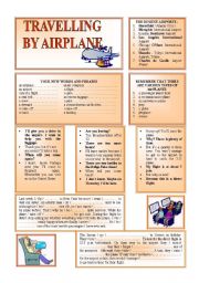 English Worksheet: TRAVELLING BY PLANE