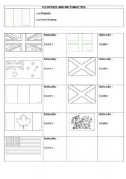 English Worksheet: Countries an Nationalities