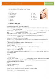 English Worksheet: Fitness and Wellness (English for Spa and Gym): Massages