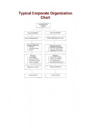 English Worksheet: Organisation chart in a company