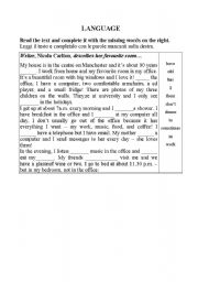 English Worksheet: Language