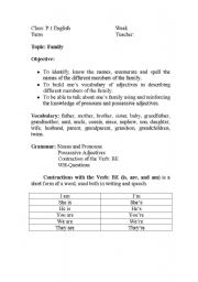 English worksheet: Family