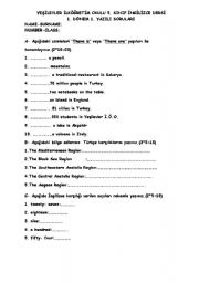 English Worksheet: 5.snf 1.dnem1.yazl