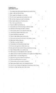 English Worksheet: Tag Questions