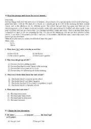 English Worksheet: exam