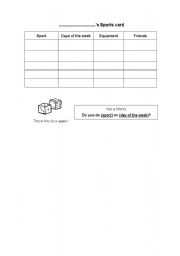 English worksheet: Sports game