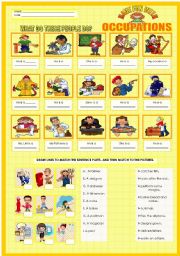 English Worksheet: FUN WITH OCCUPATIONS