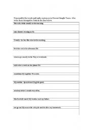 English Worksheet: Present Simple