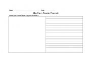 English Worksheet: Mother Goose Rhymes